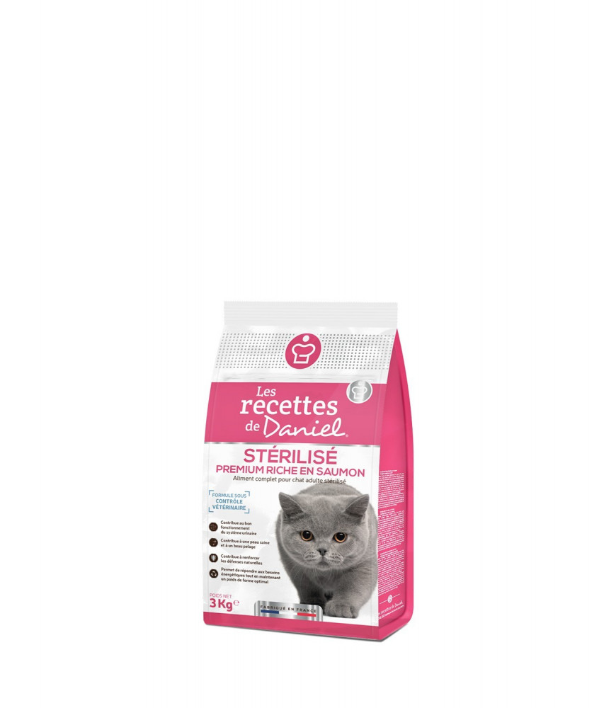 CROQUETTES PREMIUM CHAT STERILISE LES RECETTES DE DANIEL 3KG